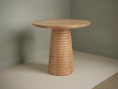 Bijzettafel Veinna Mangohout Ø50 cm
