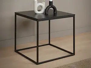 Bijzettafel Vervormira zwart 45 x 45 cm vierkant