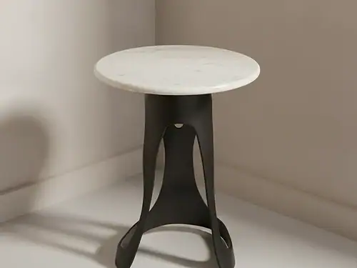 Bijzettafel Xaveprado zwart wit 41 x 48  cm