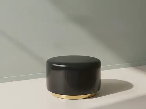 Bijzettafel Xavimira zwart rond ijzer