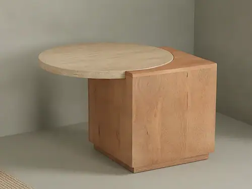 Bijzettafel Zalvel Naturel 60 cm