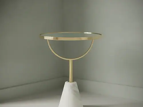 Bijzettafel Zarvavcampo wit marmer