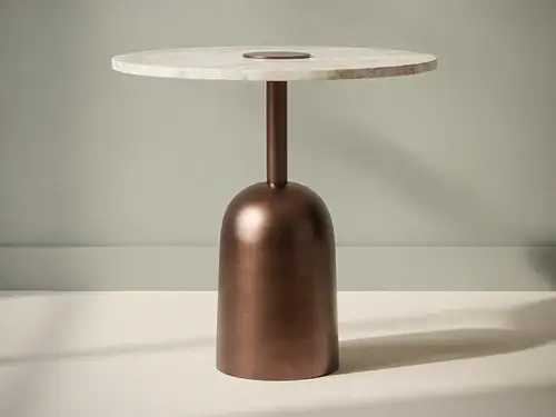 Bijzettafel Zervabrisa bruin marmer