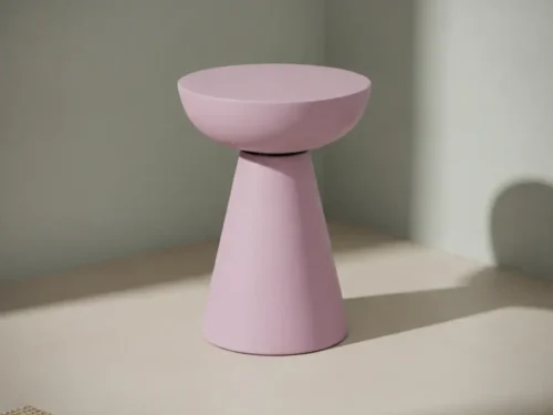 Bijzettafel Zervarvalo zwart roze