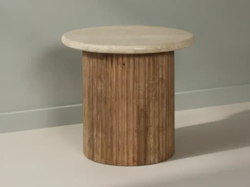 Bijzettafel Zervelvalo beige 50 cm