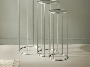 Bijzettafel Zervorbrisa zilver vierkant ijzer