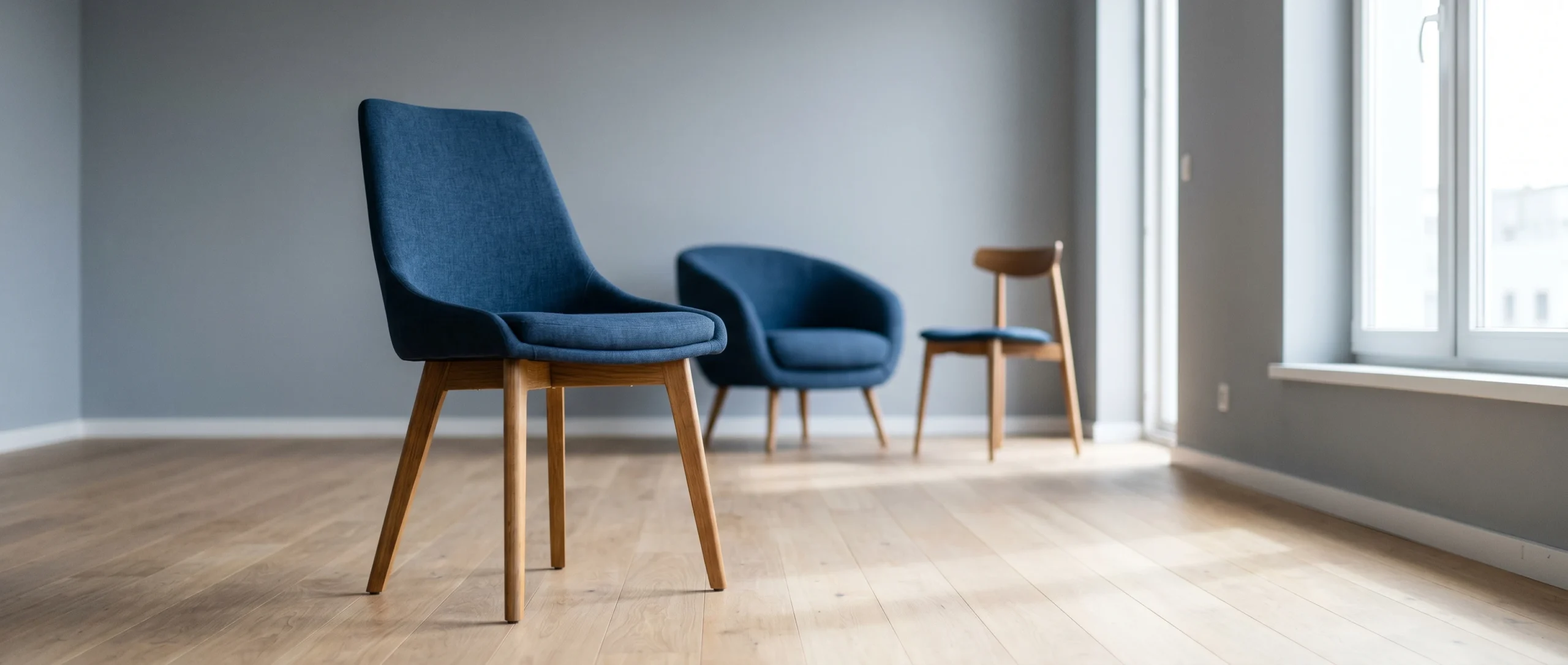 Blauwe eetkamerstoelen