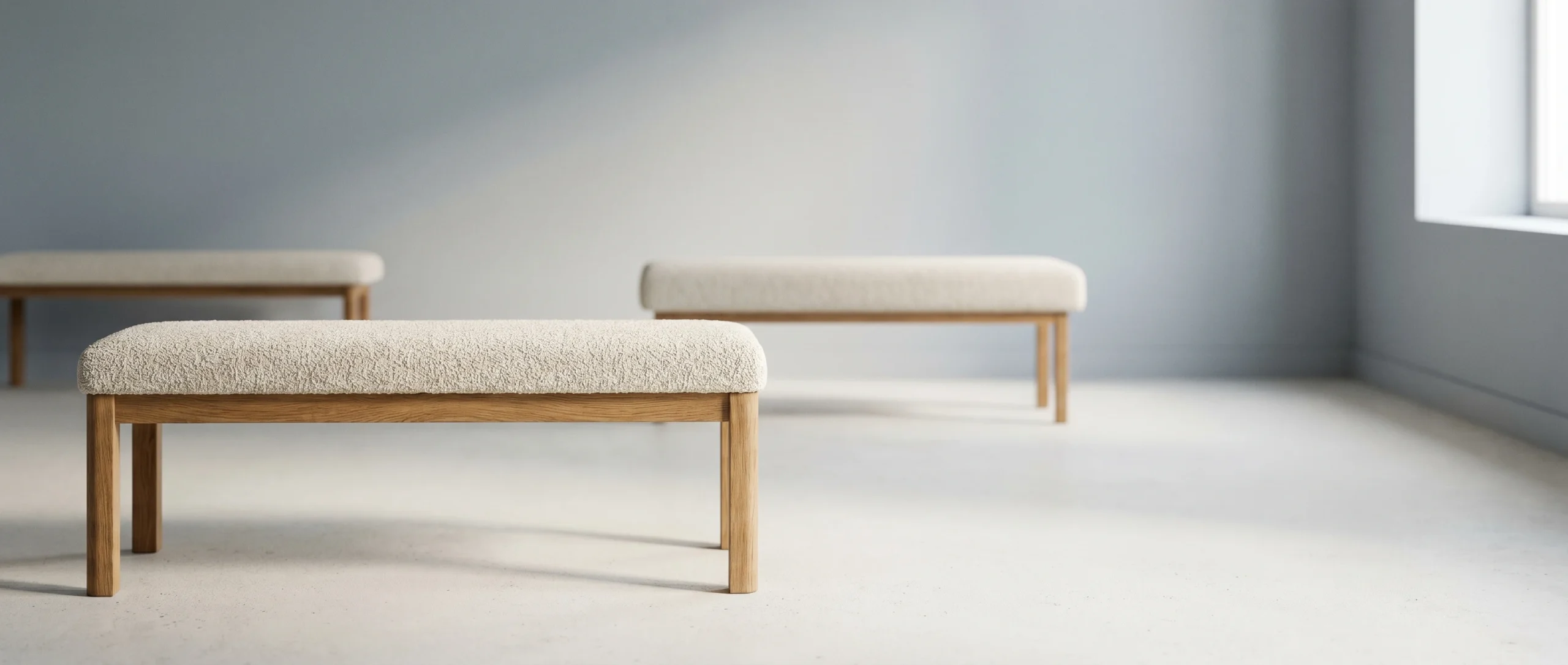Boucle eetkamerbanken