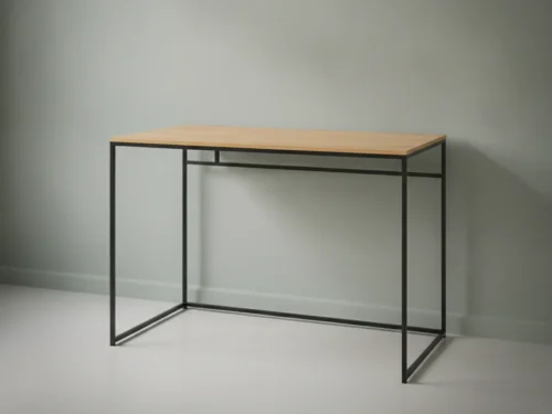 Bureau Qelverocca 100 x 45 cm staal zwart eikenlook