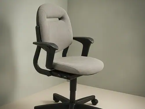 Bureaustoel Avelarsaro grijs taupe stof armloos