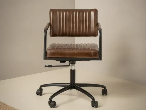 Bureaustoel Diendane Leer Bruin