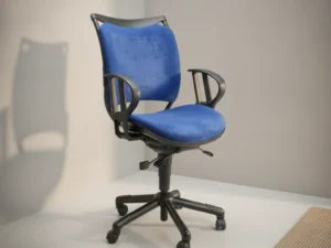 Bureaustoel Kelvivesta blauw armloos