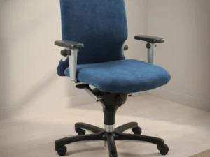 Bureaustoel Valmeriva blauw stof verstelbaar