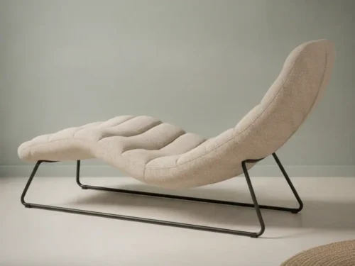 Chaise longue Cemmal Beige