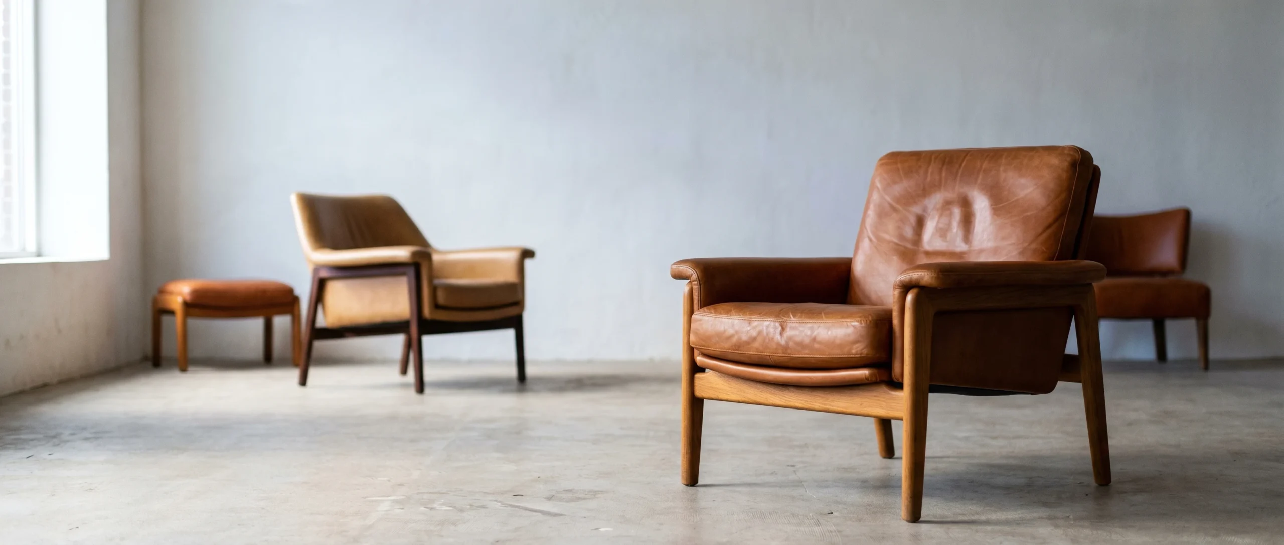Cognac fauteuils