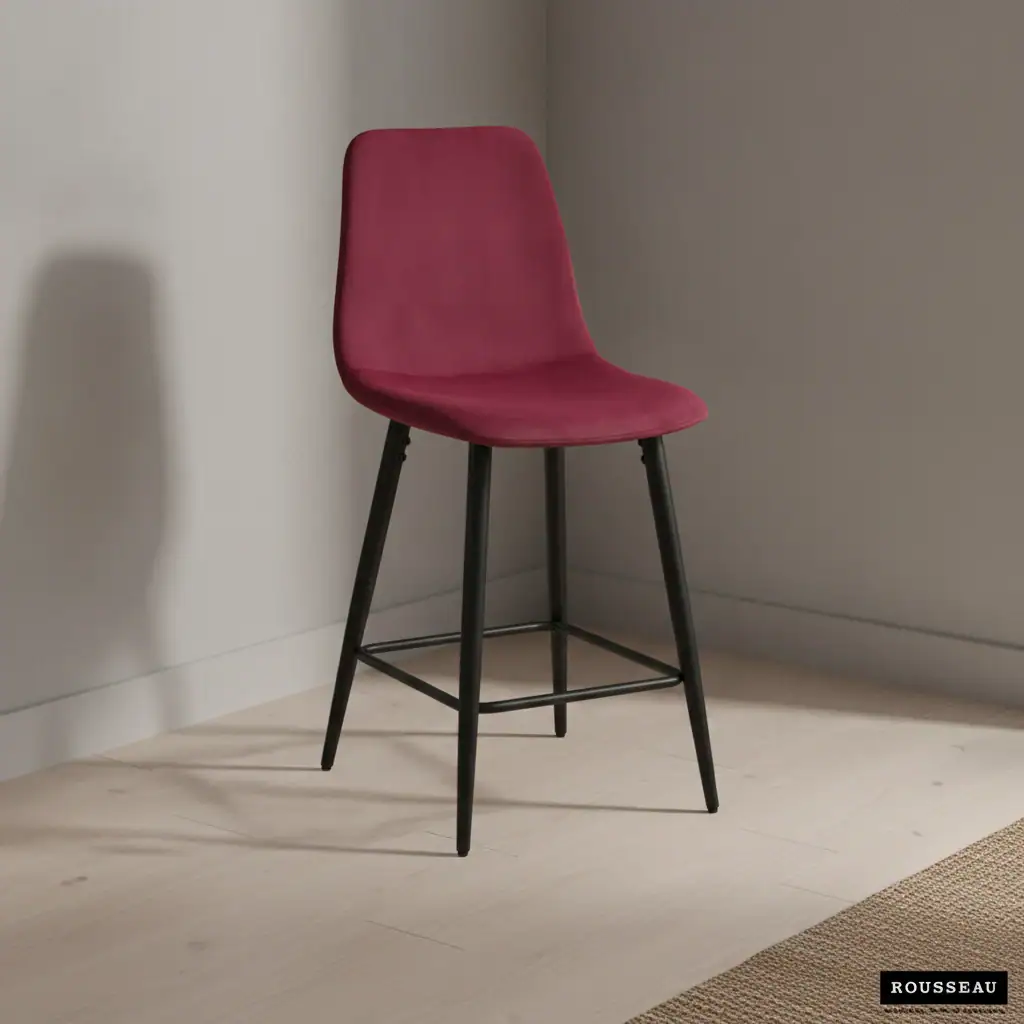 Counterstoel Birren Velvet Bordeaux