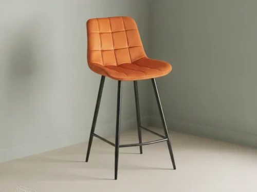 Counterstoel Skesone Velvet Oranje