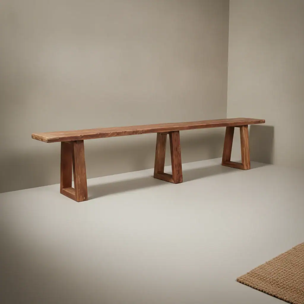 Eetkamerbank Faukand Hout Bruin