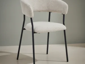 Eetkamerstoel Ava taupe boucl√©