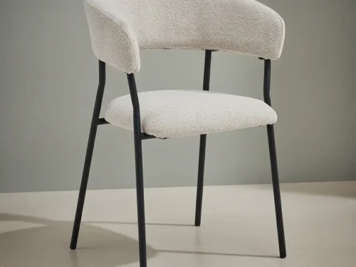 Eetkamerstoel Ava taupe boucl√©