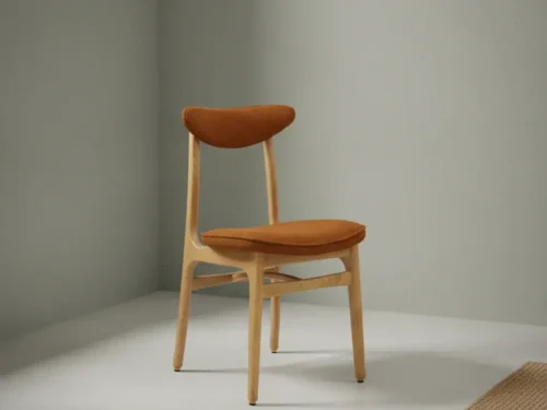 Eetkamerstoel Avelia naturel  boucl√© houten frame
