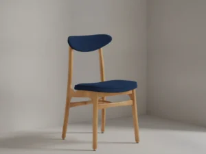 Eetkamerstoel  Avero naturel fluweel houten frame