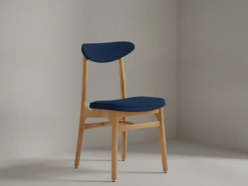Eetkamerstoel  Avero naturel fluweel houten frame