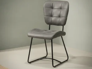 Eetkamerstoel  Bailey SL zwart stof metalen frame