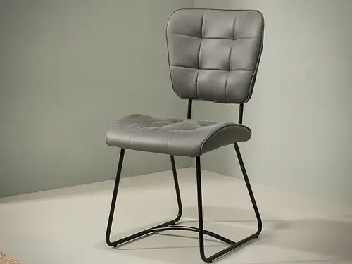 Eetkamerstoel  Bailey SL zwart stof metalen frame