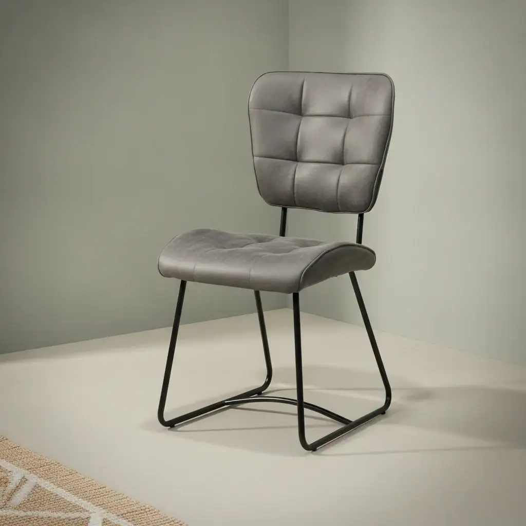 Eetkamerstoel Bailey SL zwart stof metalen frame