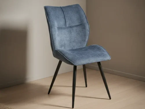 Eetkamerstoel  Belara blauw stof