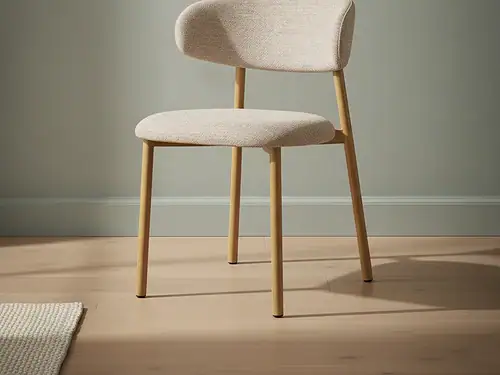 Eetkamerstoel Beliro naturel  metalen frame