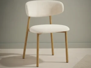 Eetkamerstoel  Beliva naturel metalen frame