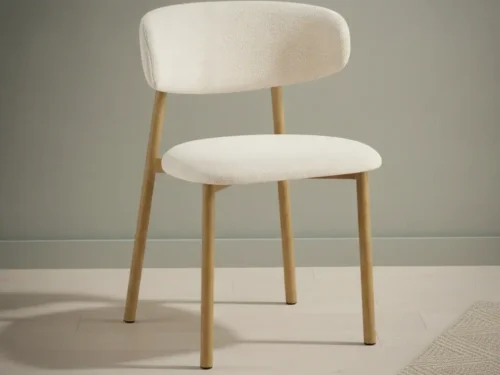 Eetkamerstoel  Beliva naturel metalen frame