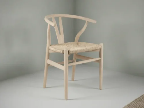 Eetkamerstoel Belivo bruin  iepenhout gevlochten rug houten frame