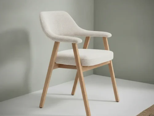 Eetkamerstoel  Belona beige eikenhout