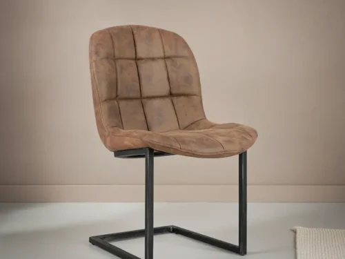 Eetkamerstoel Ben cognac armloos