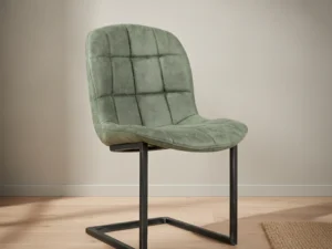 Eetkamerstoel Ben groen armloos