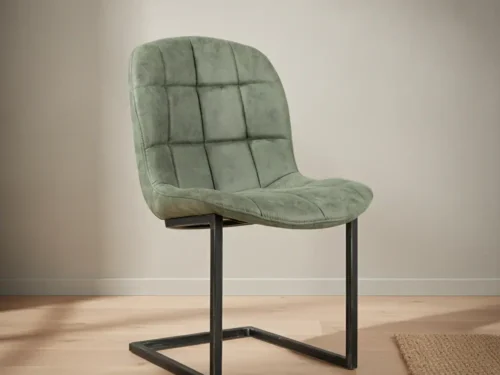 Eetkamerstoel Ben groen armloos