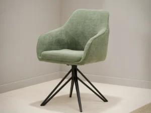 Eetkamerstoel  Blues groen corduroy draaibaar