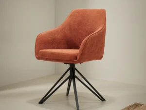 Eetkamerstoel  Blues koper corduroy draaibaar