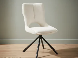Eetkamerstoel  Caona beige stof draaibaar