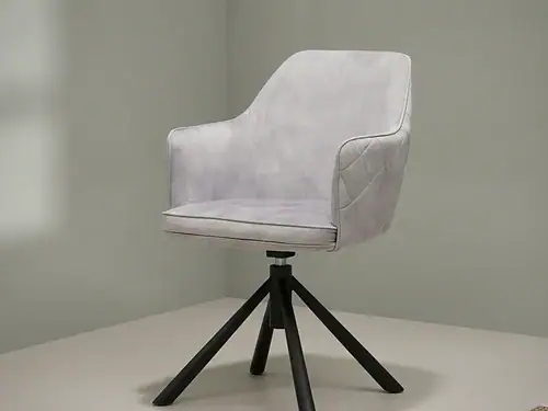 Eetkamerstoel Clio T2 grijs  fluweel 360¬∞ draaibaar