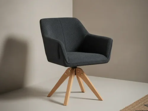 Eetkamerstoel  Coelia antraciet boucl√© metalen frame