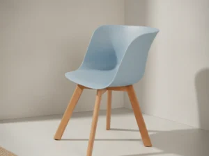 Eetkamerstoel  Daina blauw kunststof metalen frame