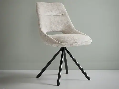Eetkamerstoel Dante beige stof  set van 2