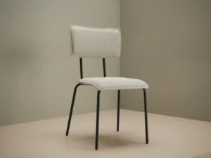 Eetkamerstoel  Dooviax Shiitake boucl√© stapelbaar open rug