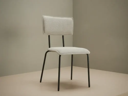 Eetkamerstoel  Dooviax Shiitake boucl√© stapelbaar open rug