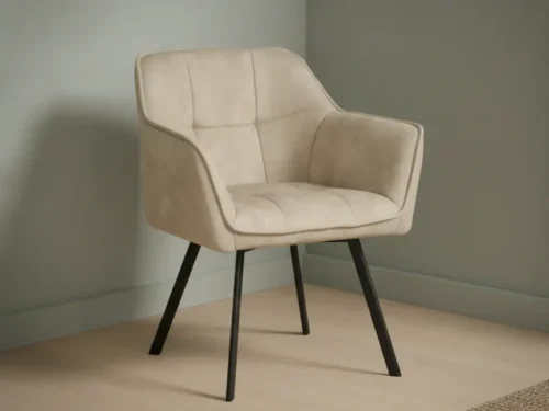 Eetkamerstoel  Emma taupe fluweel