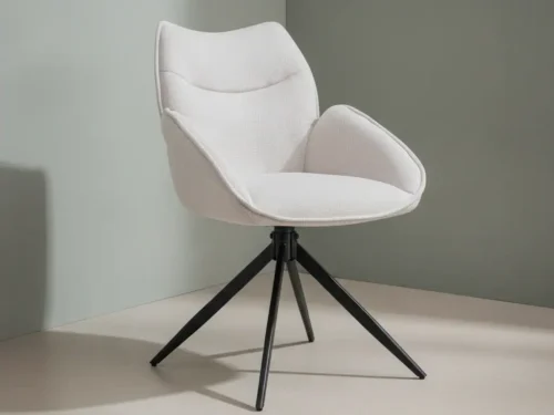 Eetkamerstoel  Enelia beige stof draaibaar